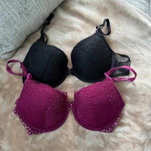 Pair - Victoria's Secret Lined Demi Bra 32D